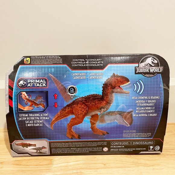 Jurassic World CARNOTAURUS Control 'n Conquer Primal Attack Figure GJT59 Mattel - Picture 2 of 5